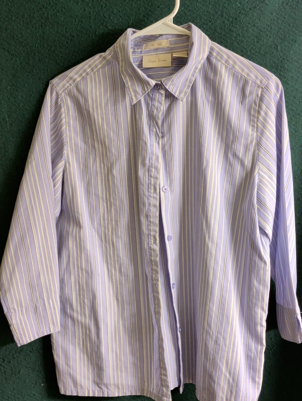Studio Works Lavender & White Striped Dress Shirt